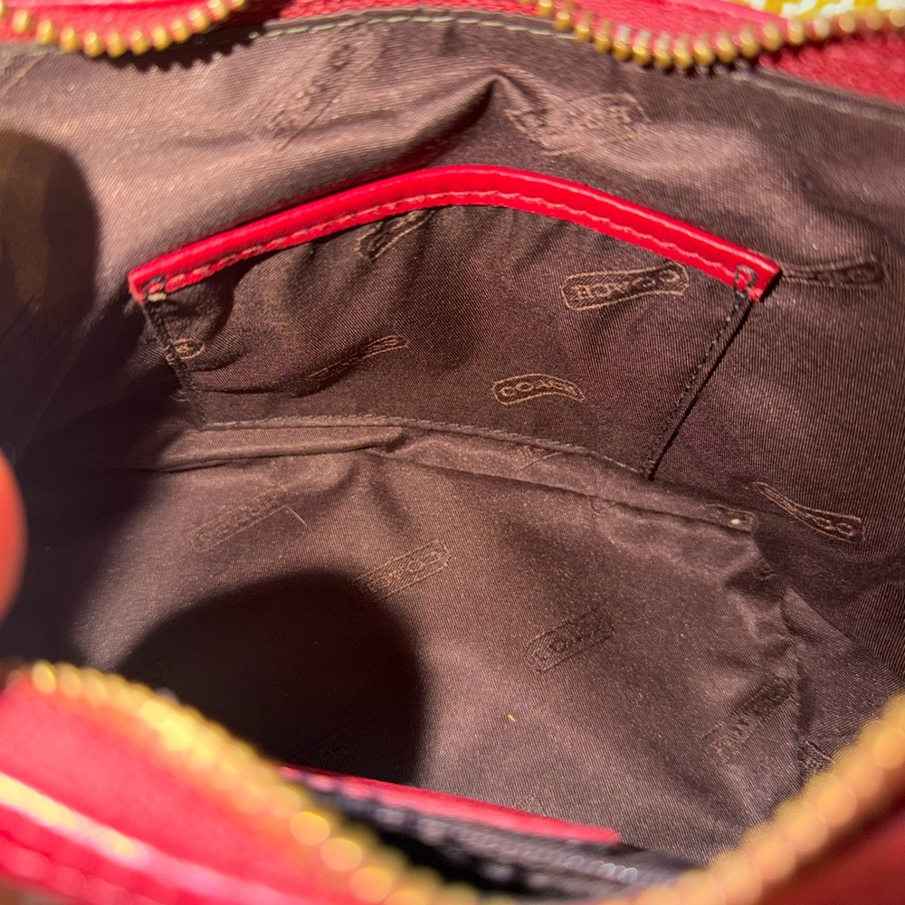 RARE Y2K Vintage Coach Legacy West 9844 - Red Leather Shoulder Bag - Picture 10 of 10